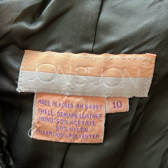 Vintage Jon St. Jon Leather Pencil A-Line Knee Length Skirt, 10 - Picture 6 of 6